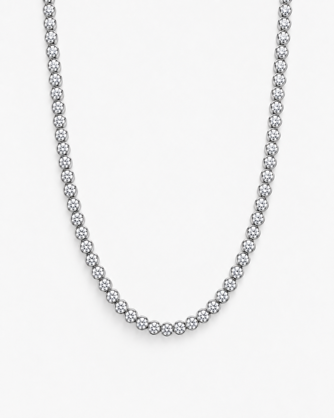 TENNIS PERLA NECKLACE MOISSANITE S925 - SILVER (Made to Order)