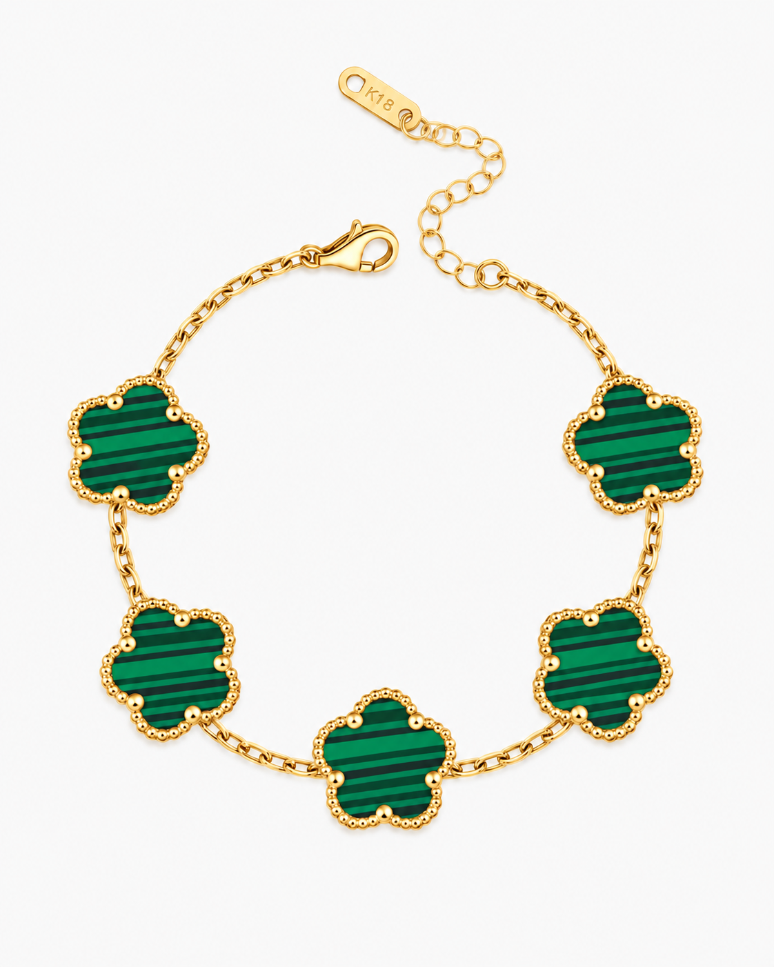 FIORI BRACELET - GOLD/GREEN