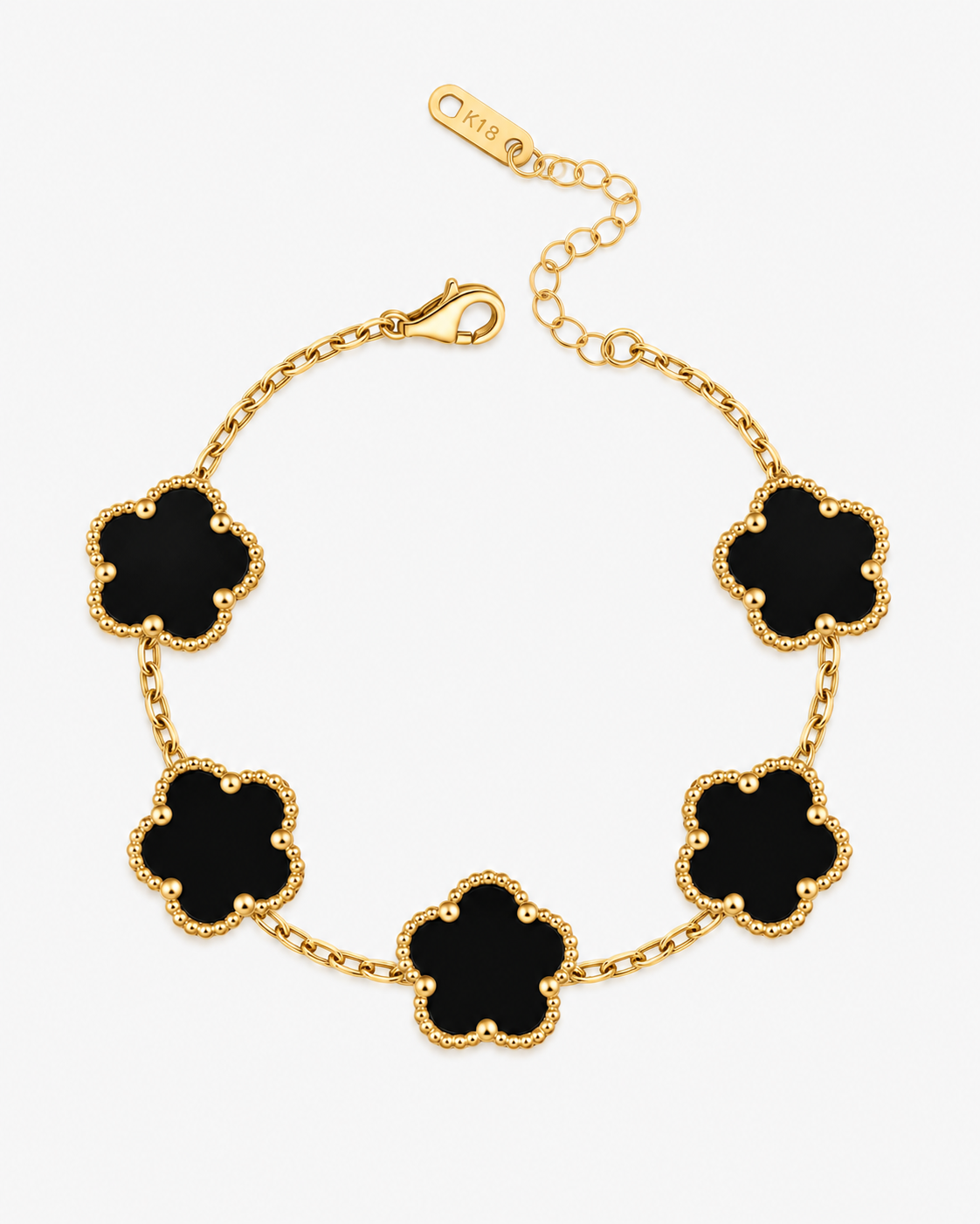 FIORI BRACELET - GOLD/BLACK
