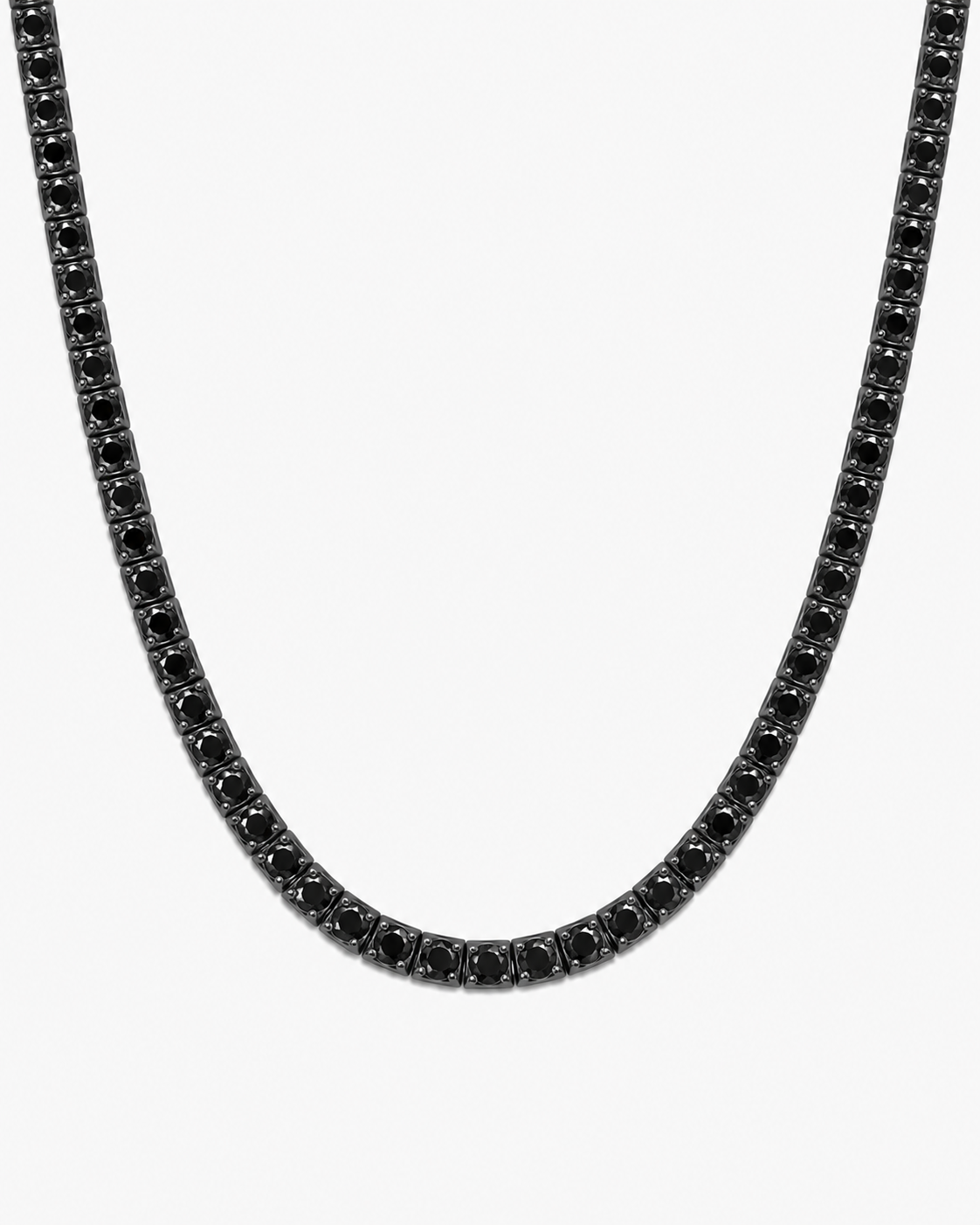 TENNIS NECKLACE LUXURY - BLACK (5MM)