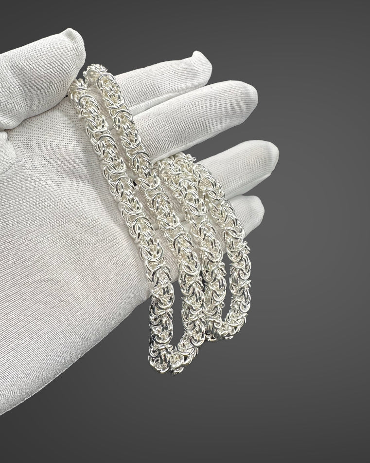 BYZANTINE K2 NECKLACE - SILVER (8MM)