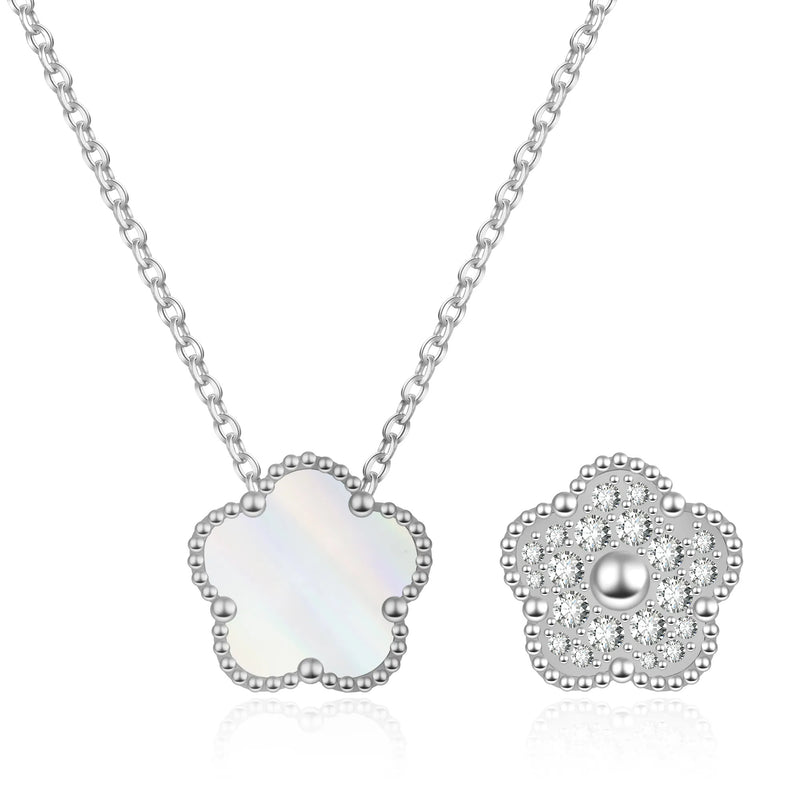 FIORI DIAMOND NECKLACE - SILVER/WHITE