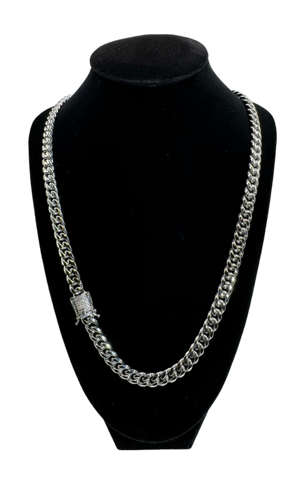 CUBAN NECKLACE LUXURY - SILVER (8MM)