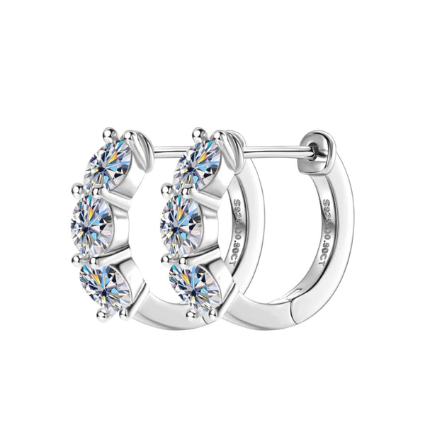 EARRINGS LUSSO MOISSANITE S925 - SILVER