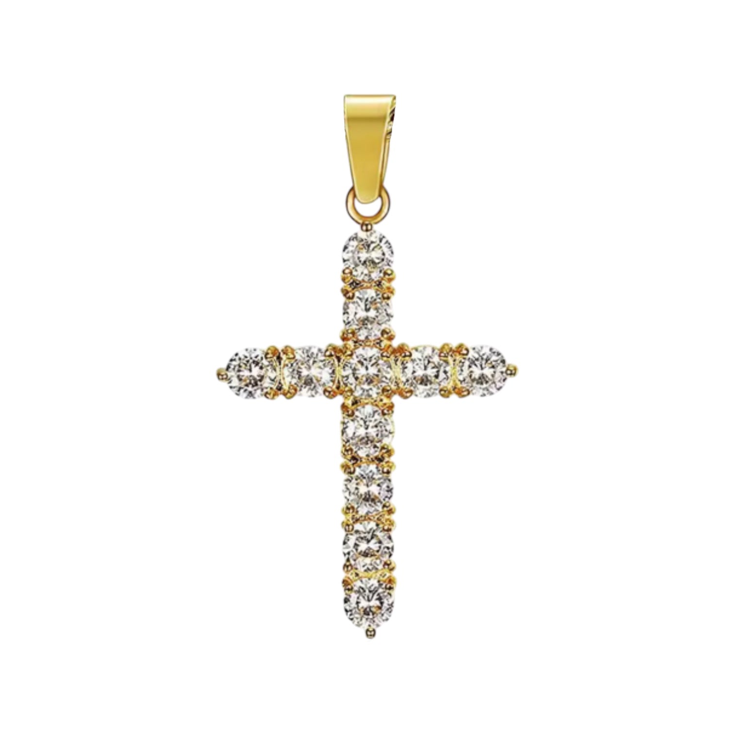 PENDANT DIAMOND CROSS - GOLD