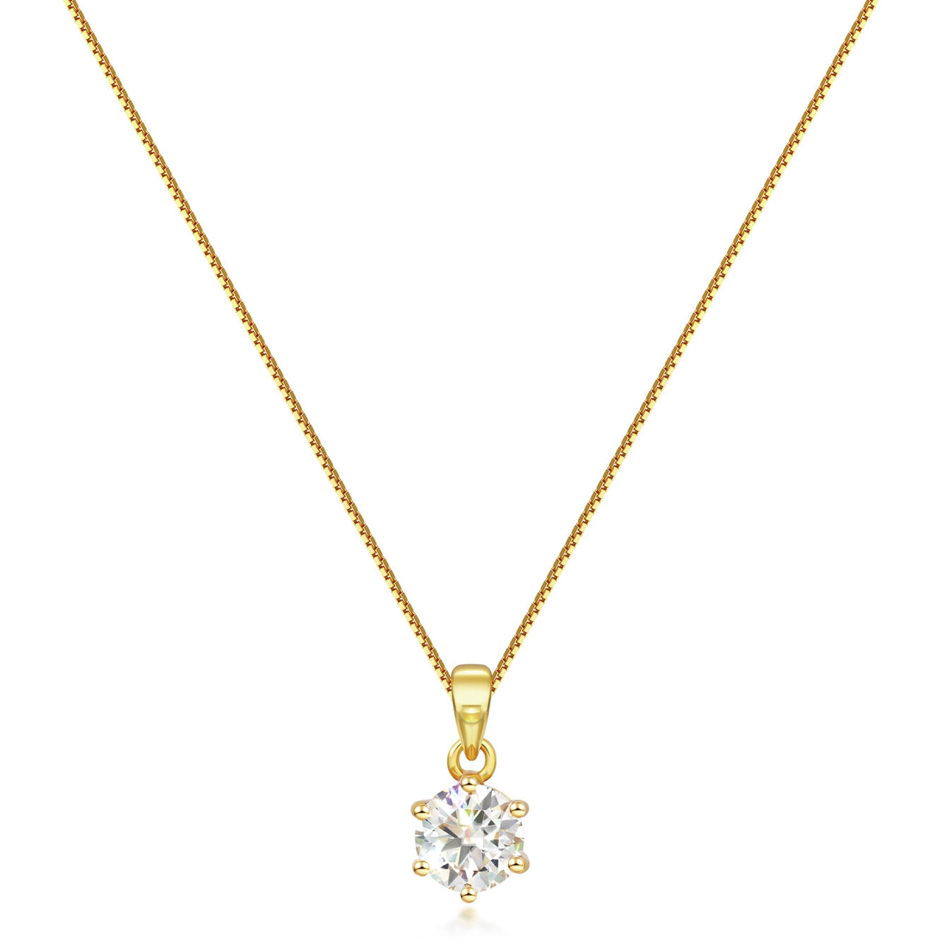 DIAMANT HALSKJEDE MOISSANITE S925 - GULL