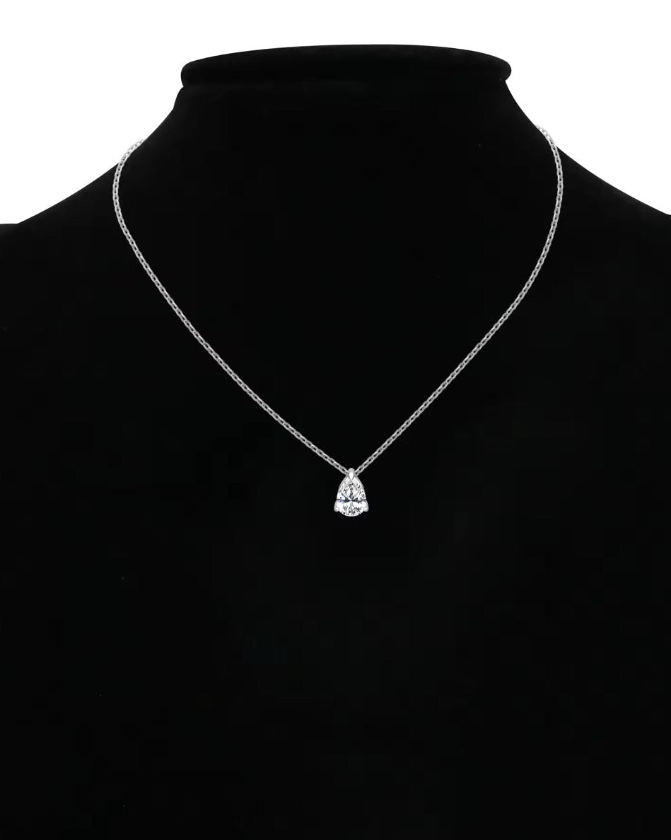 PEAR DIAMOND NECKLACE MOISSANITE S925 - SILVER