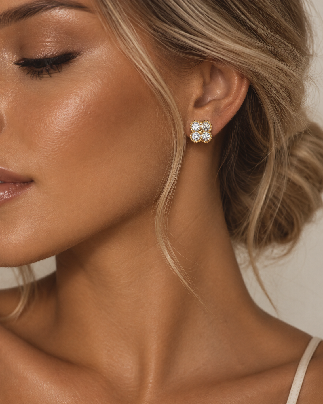EARRINGS CHIARA MOISSANITE S925 - GOLD
