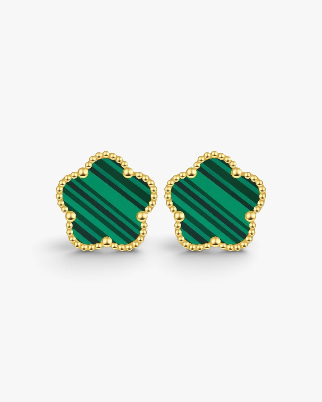 EARRINGS FIORI - GOLD/GREEN