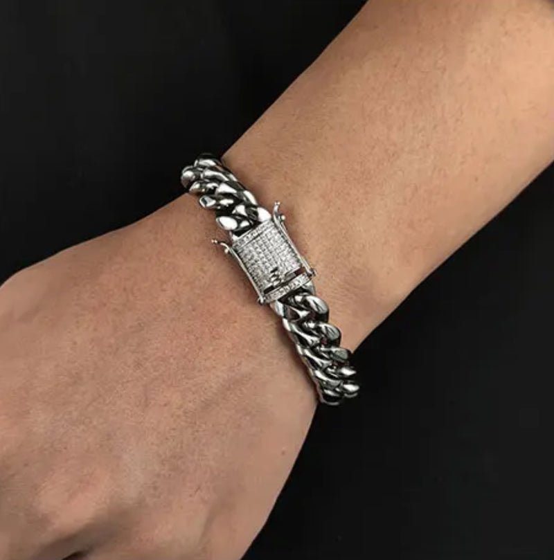 CUBAN BRACELET LUXURY - SILVER (10MM)