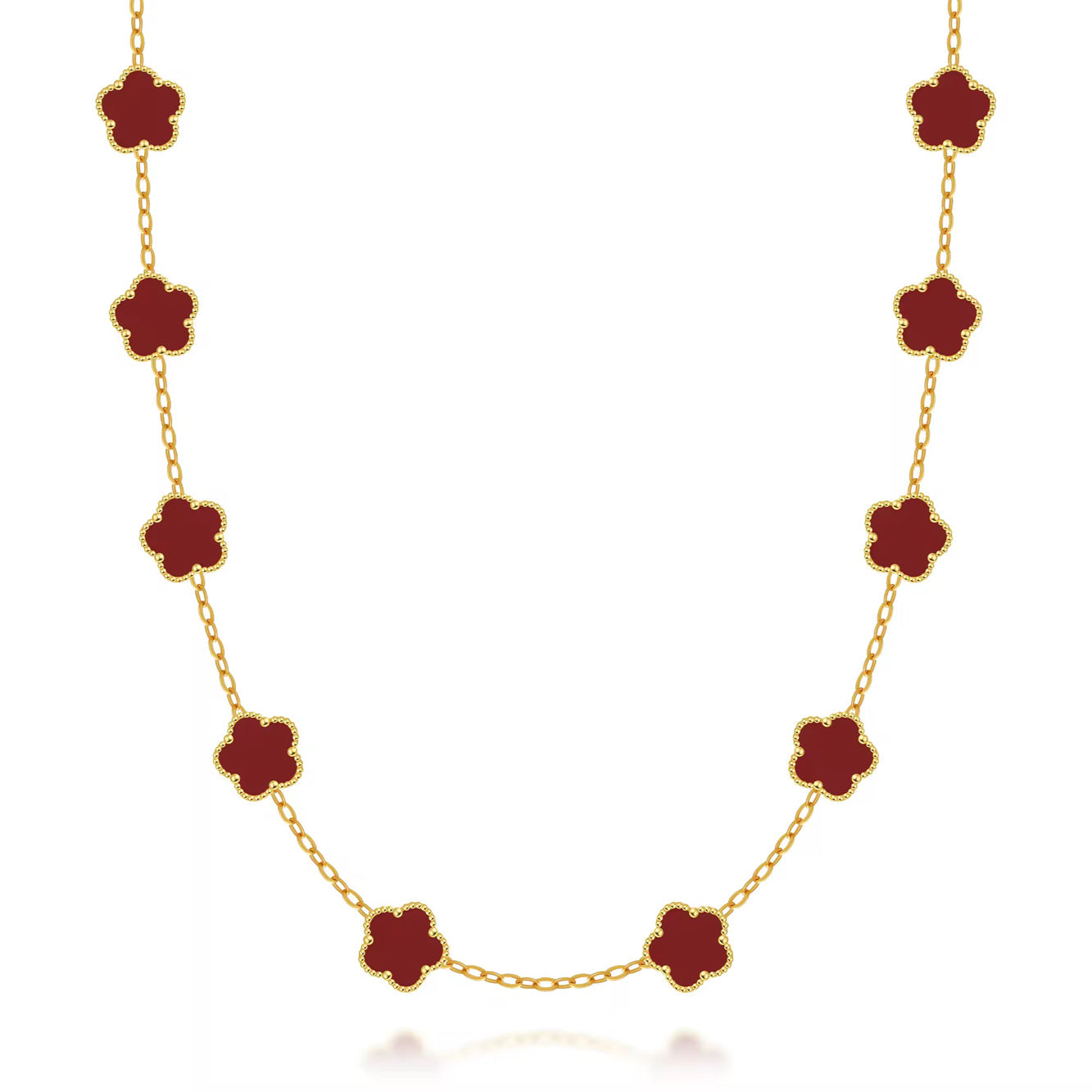 FIORI NECKLACE V2 - GOLD/RED