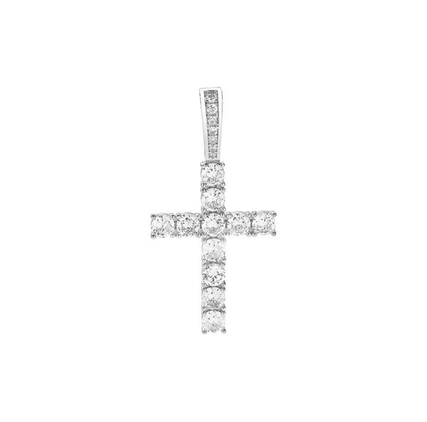 PENDANT CROSS MOISSANITE S925 - SILVER