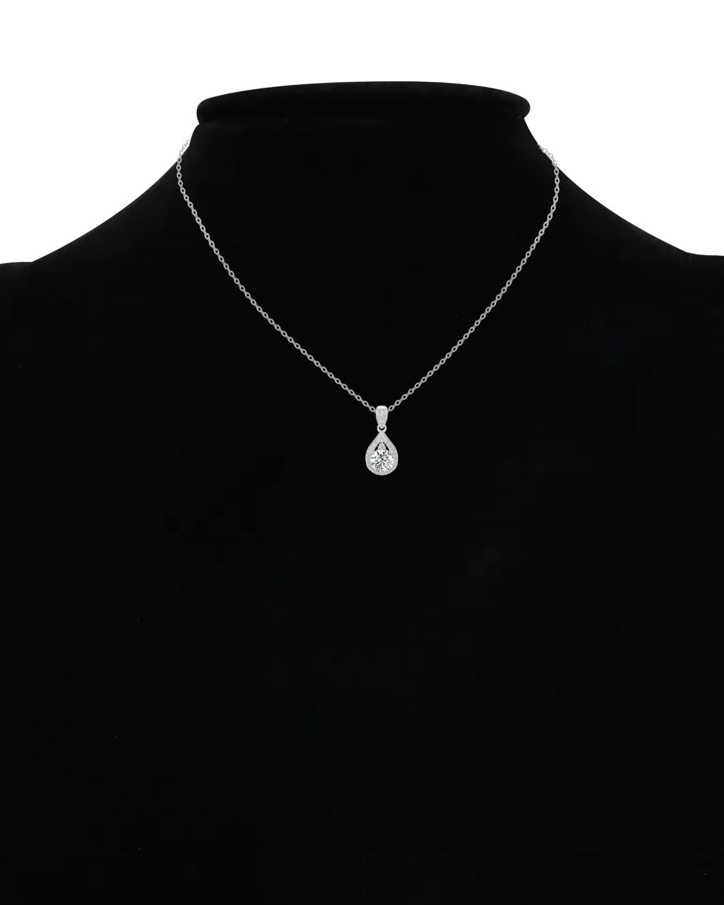 DROP DIAMOND NECKLACE MOISSANITE S925 - SILVER