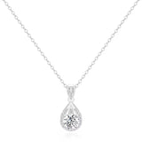 DROP DIAMOND NECKLACE MOISSANITE S925 - SILVER