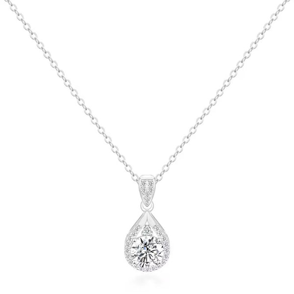 DROP DIAMOND NECKLACE MOISSANITE S925 - SILVER