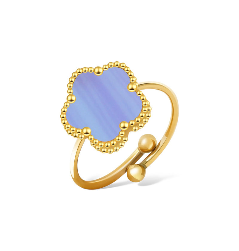 RING FIORI - GOLD/PURPLE