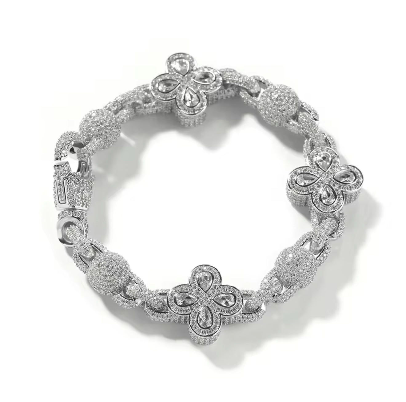 FIORI GLOBE DIAMOND BRACELET - SILVER