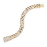 CUBAN ICE BRACELET MOISSANITE S925 - GOLD