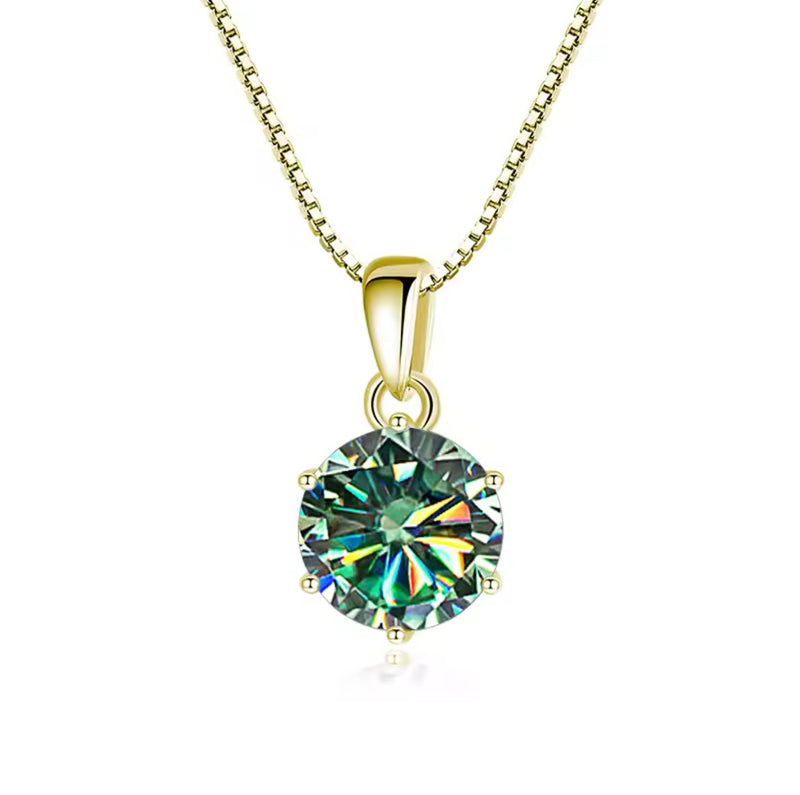 DIAMOND NECKLACE GREEN MOISSANITE S925 - GOLD