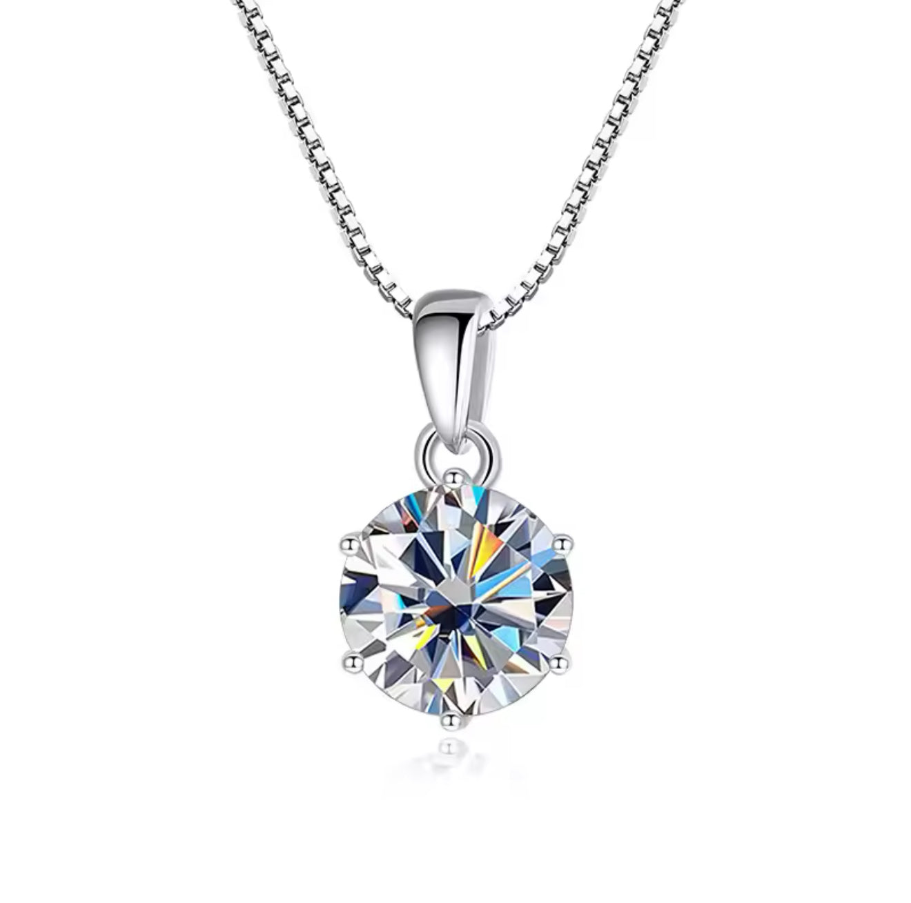 DIAMANT HALSKJEDE MOISSANITE S925 - SØLV