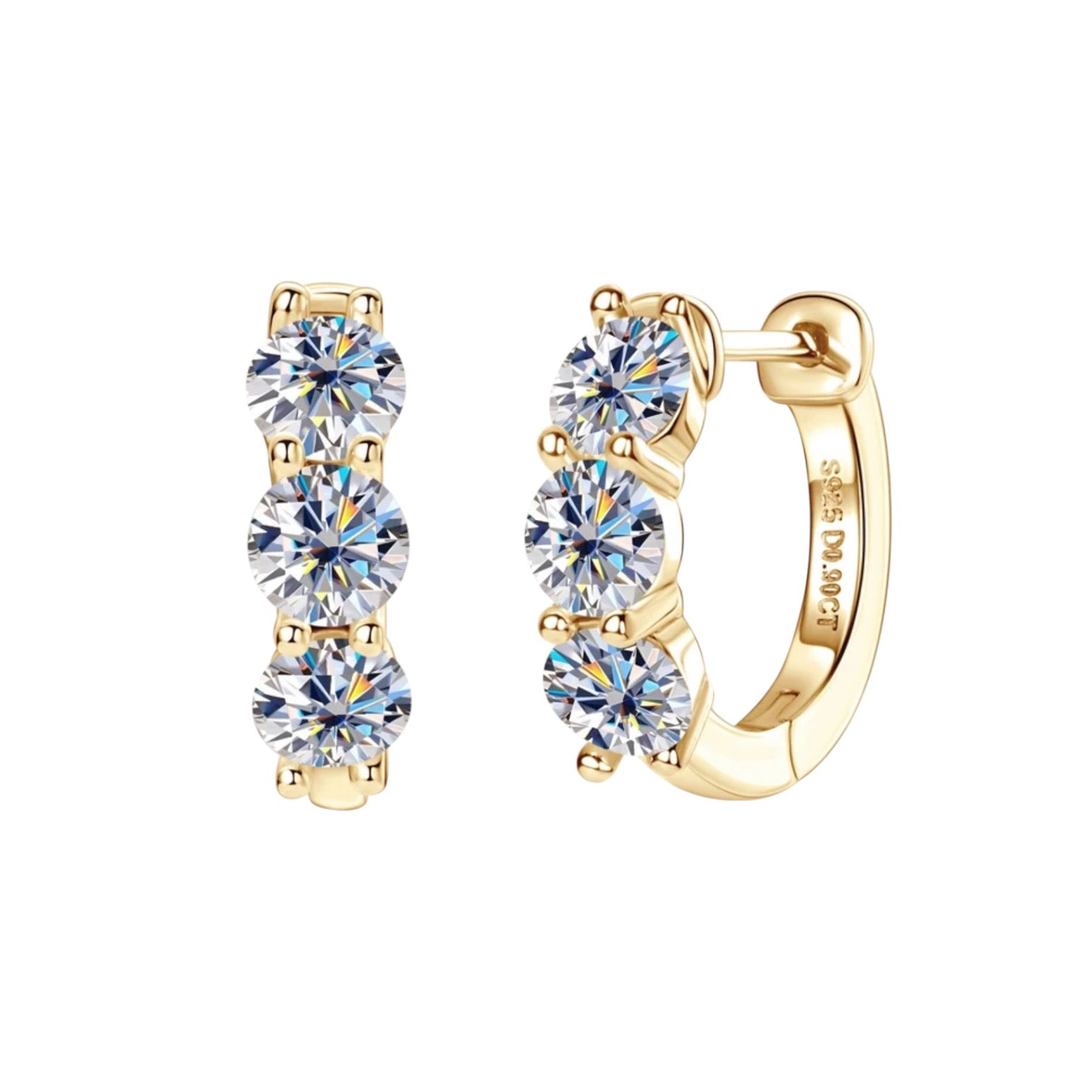 EARRINGS LUSSO MOISSANITE S925 - GOLD