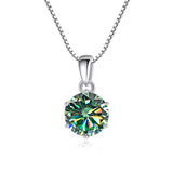 DIAMOND NECKLACE GREEN MOISSANITE S925 - SILVER