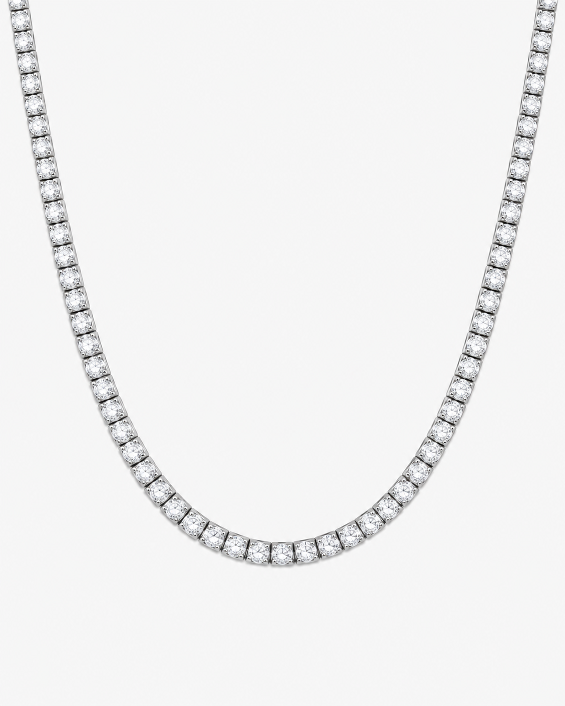 TENNIS NECKLACE LUXURY - SILVER (4MM)