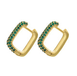 EARRINGS ALESSANDRA - GOLD/GREEN