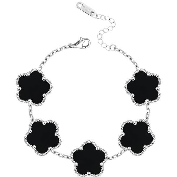 FIORI BRACELET - SILVER/BLACK