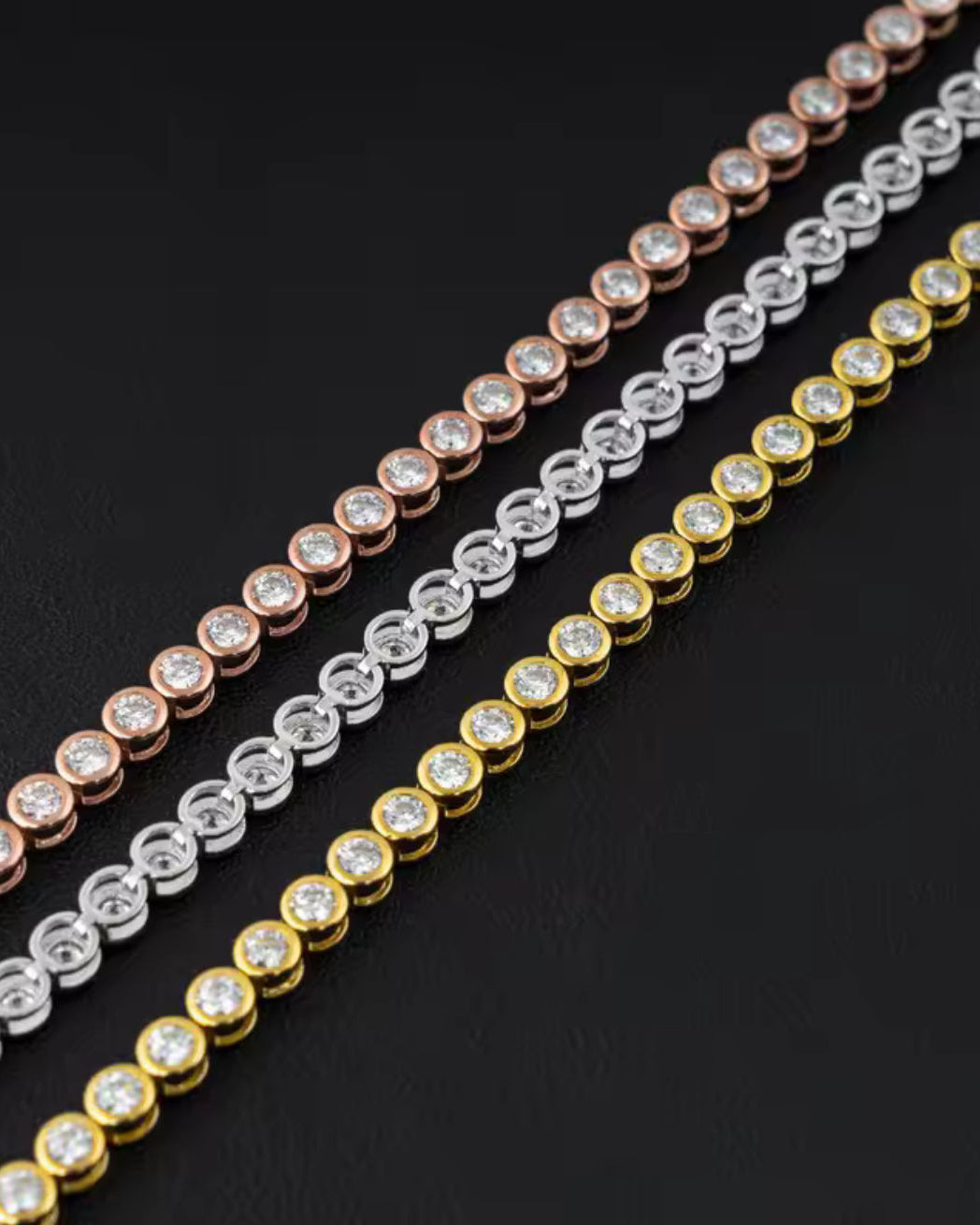 TENNIS PERLA NECKLACE MOISSANITE S925 - SILVER (Made to Order)