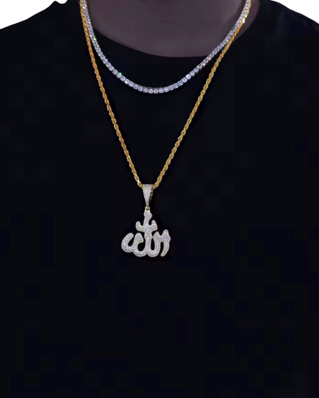 PENDANT DIAMOND ALLAH MOISSANITE S925 - SILVER