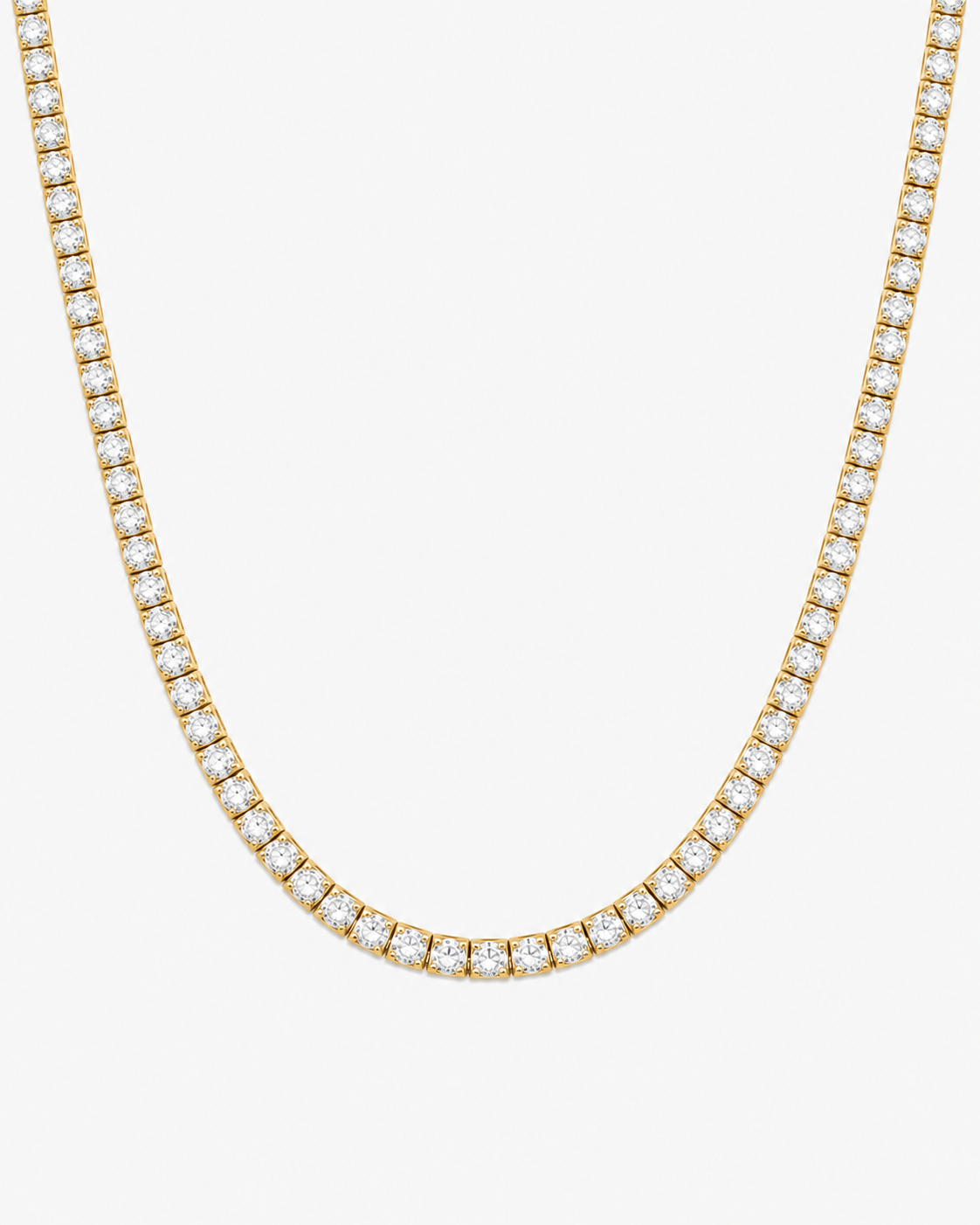 TENNIS NECKLACE LUXURY - GOLD (4MM)