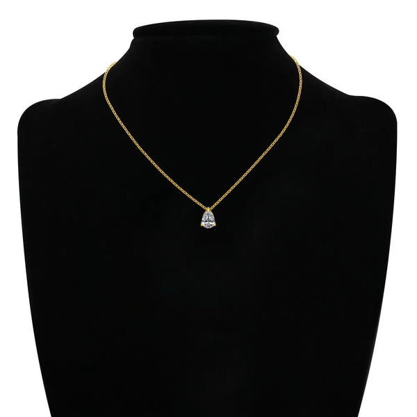 PEAR DIAMOND NECKLACE MOISSANITE S925 - GOLD