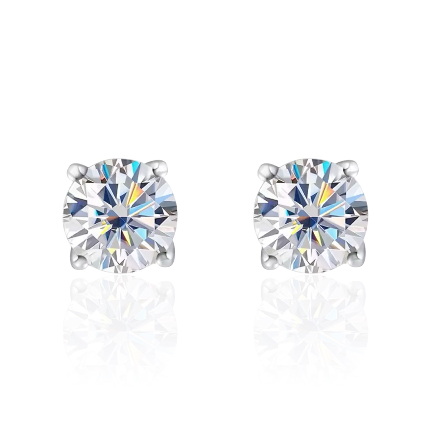 EARRINGS DIAMOND MOISSANITE S925 - SILVER