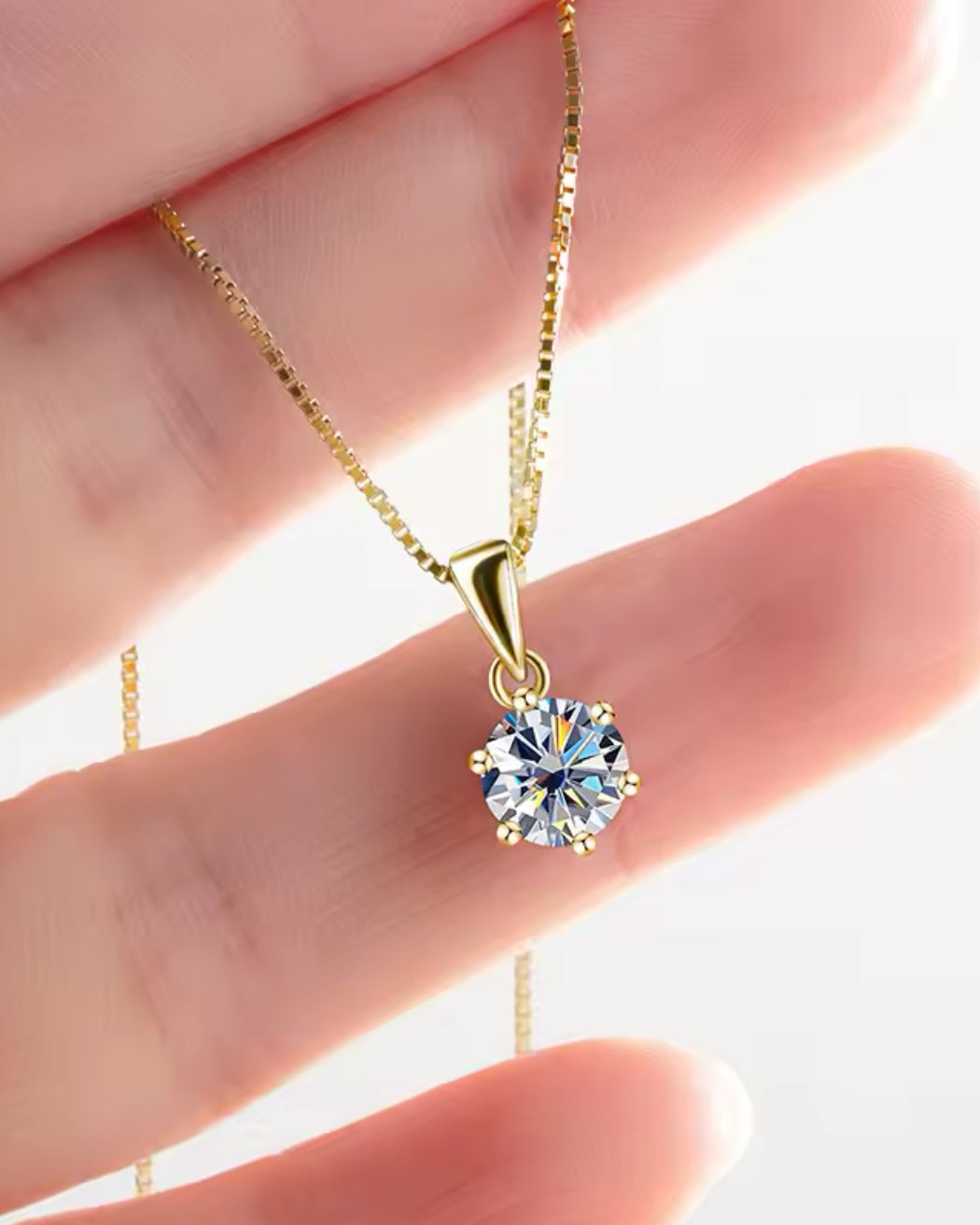 DIAMOND NECKLACE MOISSANITE S925 - GOLD