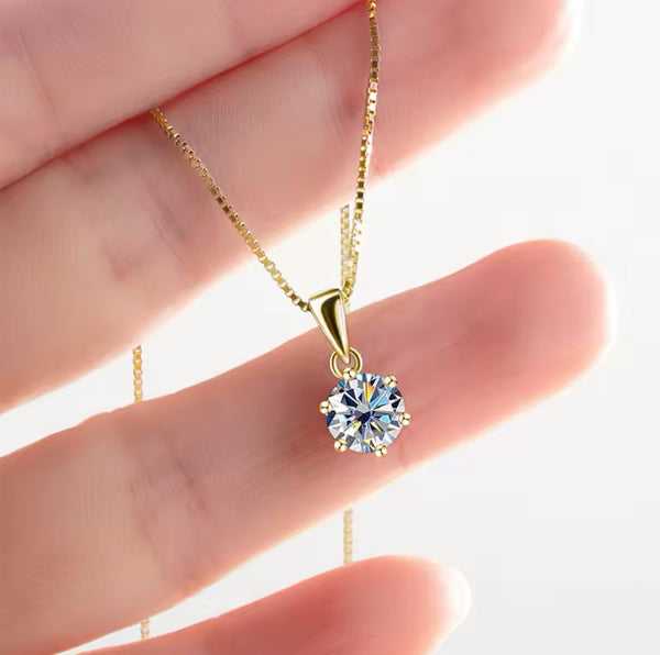 DIAMOND NECKLACE MOISSANITE S925 - GOLD