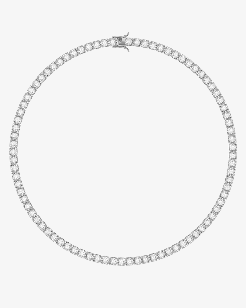 TENNIS NECKLACE LUXURY - SILVER (5MM)