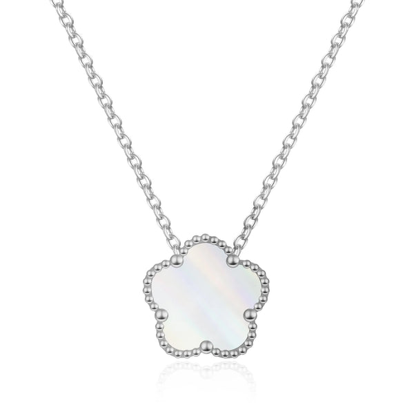 FIORI NECKLACE - SILVER/WHITE