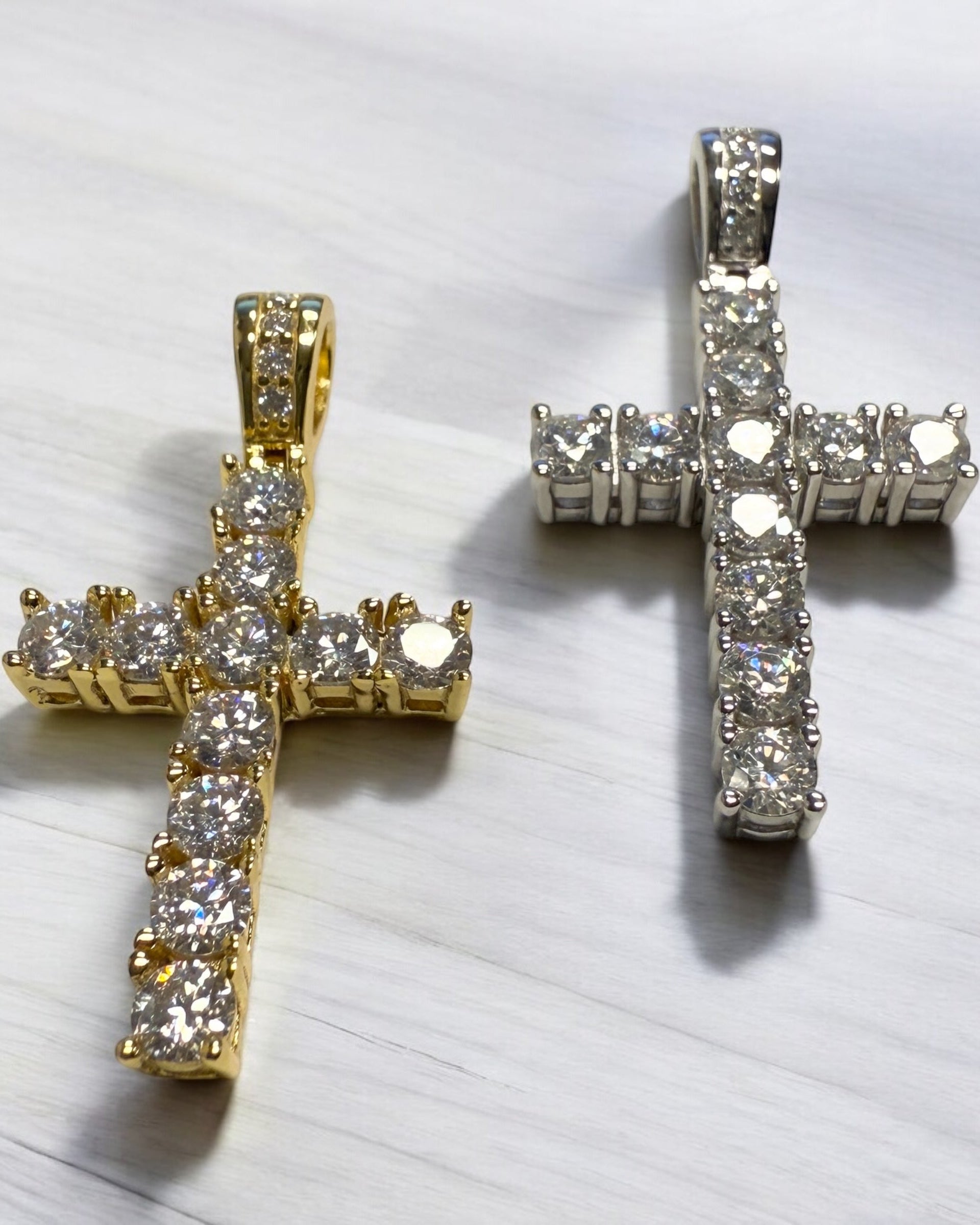 PENDANT CROSS MOISSANITE S925 - SILVER