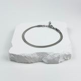 HERRINGBONE BRACELET - SILVER (4MM)