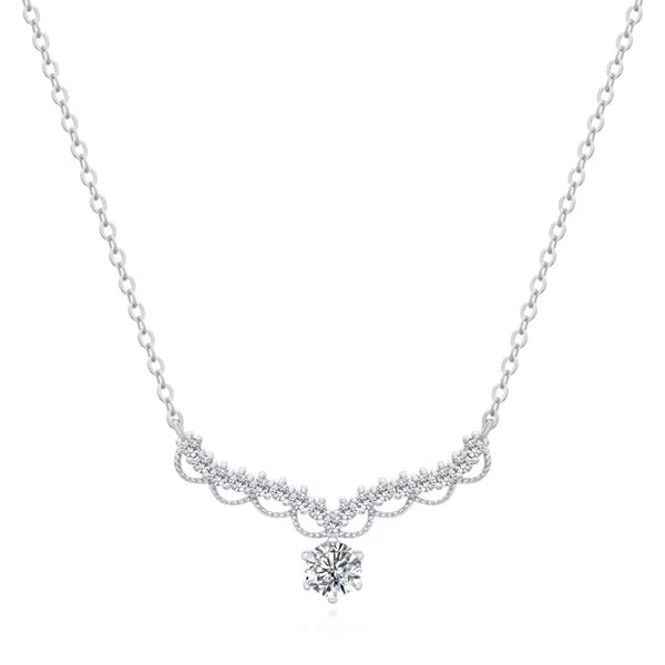 QUEEN NECKLACE MOISSANITE S925 - SILVER