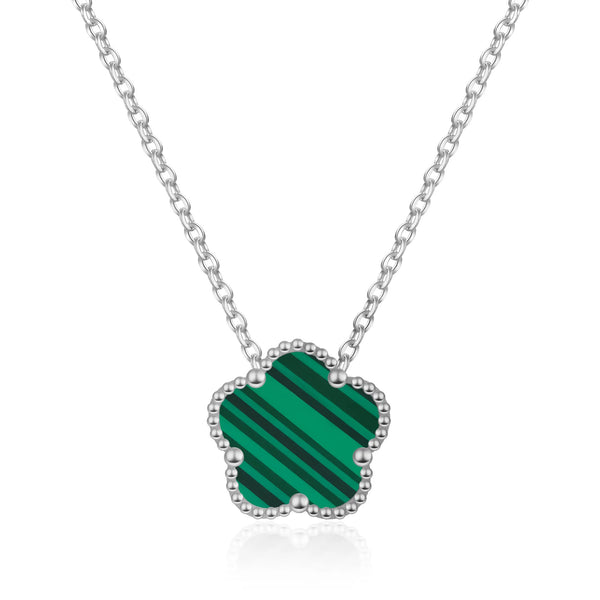 FIORI NECKLACE - SILVER/GREEN