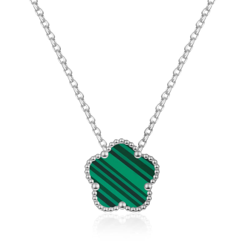 FIORI NECKLACE - SILVER/GREEN