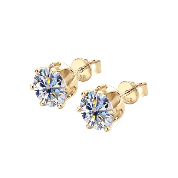 EARRINGS DIAMOND MOISSANITE S925 - GOLD