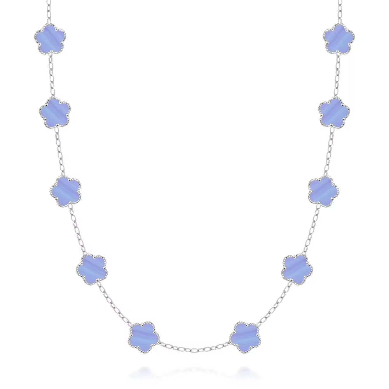 FIORI NECKLACE V2 - SILVER/PURPLE