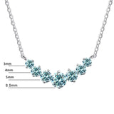 DIAMOND NECKLACE BLUE MOISSANITE S925 - WHITE GOLD