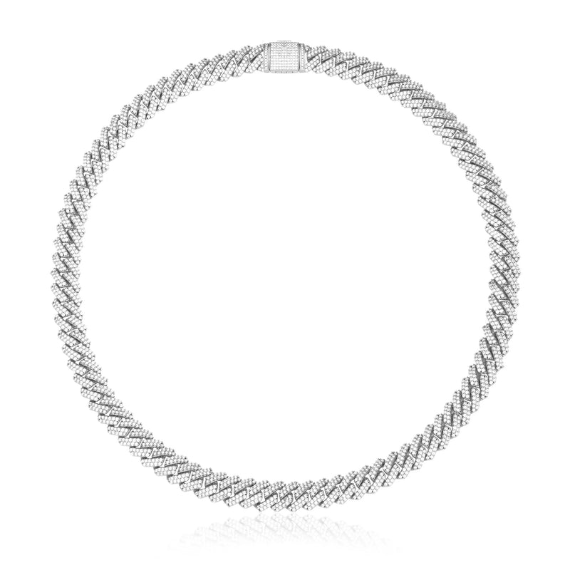 CUBAN ICE LUXURY NECKLACE - SILVER (14MM)