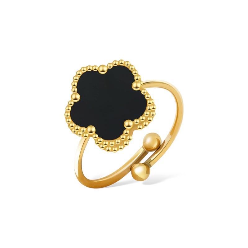 RING FIORI - GOLD/BLACK