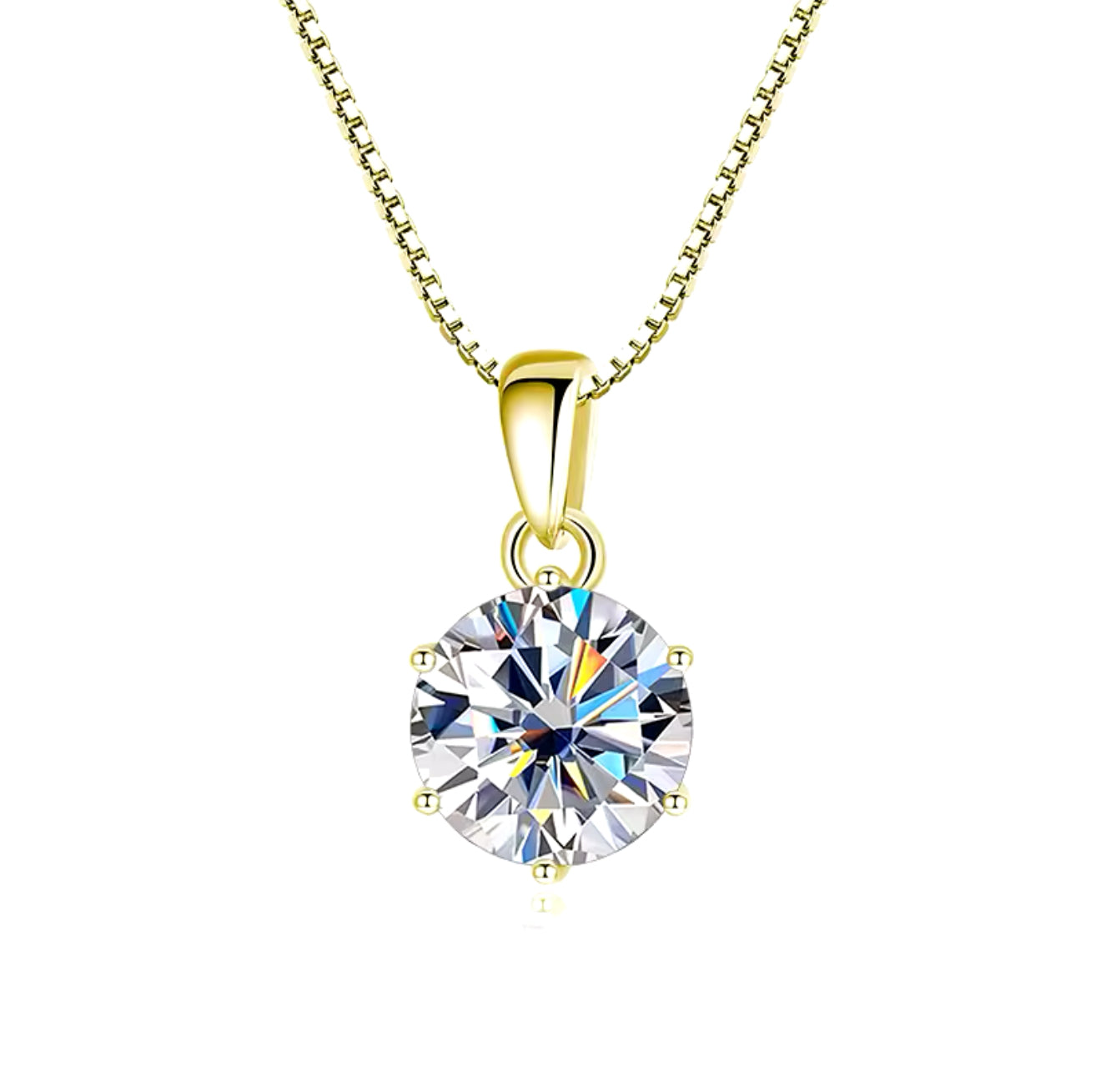 DIAMANT HALSKJEDE MOISSANITE S925 - GULL