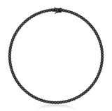 TENNIS NECKLACE LUXURY - BLACK (5MM)